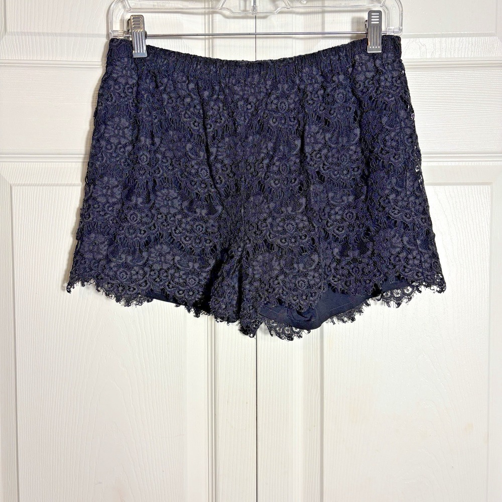 Broadway‎ Broome Lace Shorts Women S Black Sheer Lined Elastic Waist Whimsigoth